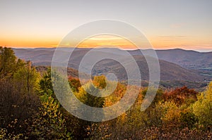 Mountain Landscape at Sunset photo