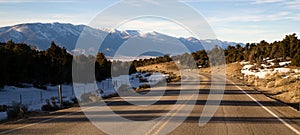 Mountain Landscape Surrounding Great Basin Nevada Highway Route