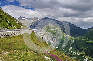 Mountain landscape. Switzerland and the Alps Mountains