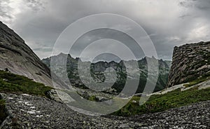 Mountain landscape before a thunderstorm