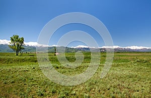 Mountain landscape. Tokmok, Kyrgyzstan
