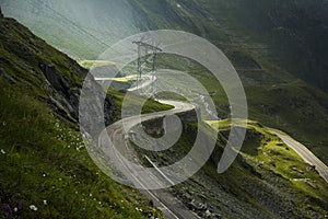 Mountain landscape. Transfagarasan road in the Carpathians