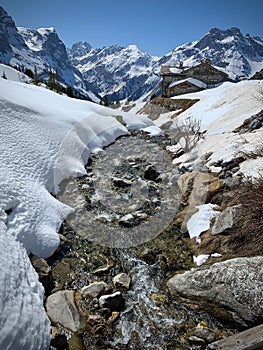 Mountain landscape in vanoise, French Alps