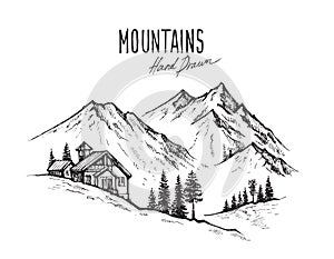 Mountain landscape vector