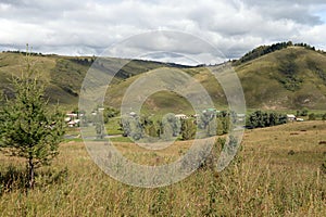 Mountain landscape in the vicinity of the village of Generalka Altai Territory