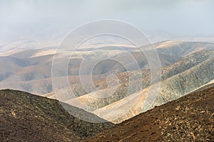 Mountain landscape. Fuerteventira. Canary Islands. Spain photo