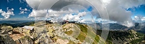 Mountain landscape. View from hill Chopok in Low Tatras mountains, Slovakia