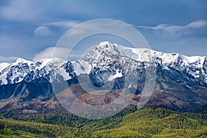 Mountain landscape. View of North Chuya ridge, Altai Republic, Siberia, Russia