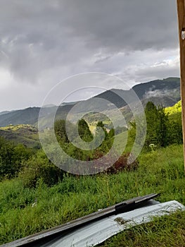 Mountain landscape from the western region of Azerbaijan Kelbejar in spring