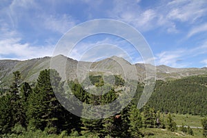 Mountain landscape in the Western Sayan mountains