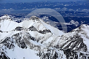 Mountain landscape in winter