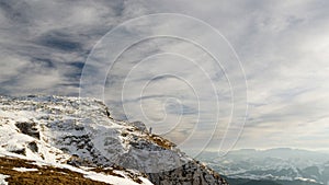 Mountain landscape in winter time in Carphatians