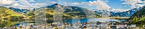 Mountain landscape with Zeller Lake in Zell am See, Austria