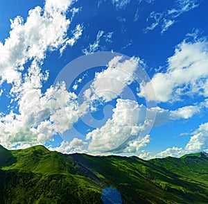 mountain landscapes of central Caucasus