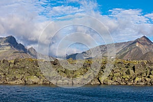 Mountain landscapes of the circumpolar Urals of Russia. Inaccessible mountains of the national park