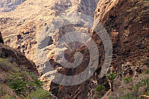 Mountain landscapes of gorges maska