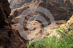 Mountain landscapes of gorges maska