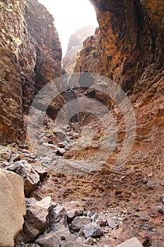 Mountain landscapes of gorges maska