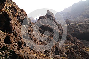 Mountain landscapes of gorges maska