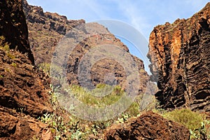 Mountain landscapes of gorges maska