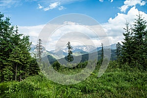 Mountain lanscape with lake.