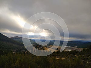 Mountain, Light, Idilic Place, Trees