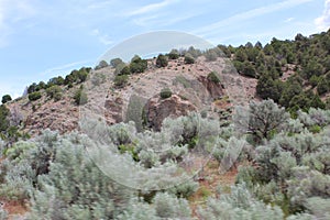 Mountain light sky coulds e