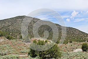 Mountain light sky coulds a