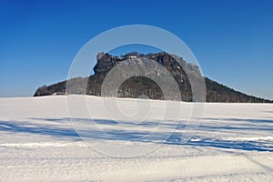 Mountain Lilienstein in winter