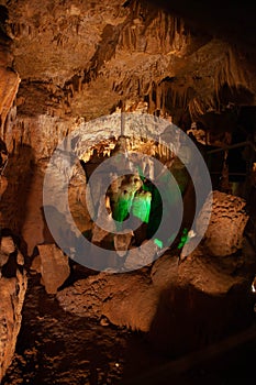 Mountain limestone Stone Cave magnific interior light and shadow