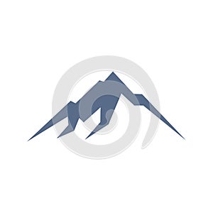 Mountain Line Icon Vector Logo Template