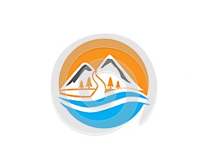 Mountain Logo Business Template Vector photo