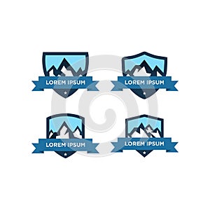 Mountain logo design template vector