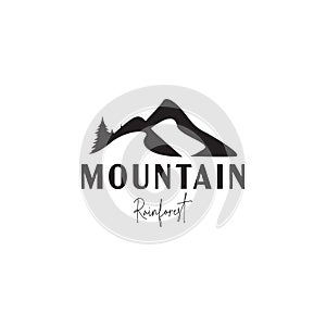 Mountain logo design template vector isolated illustration