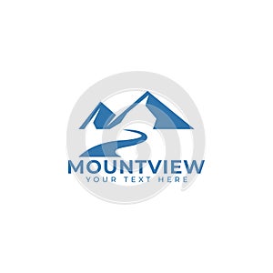 Mountain logo design template vector isolated illustration