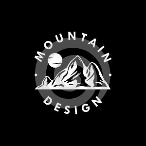 Mountain logo design template vector