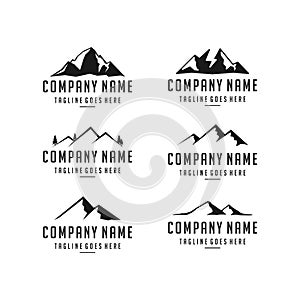 Mountain logo designs vector, Outdoor logo design inspiration