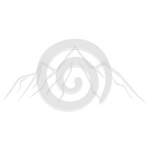 Mountain Logo Icon Adventure White Vector Logo Template Design