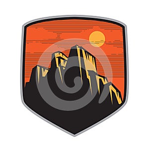 Mountain logo, icon or symbol