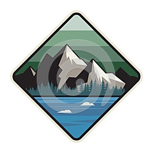 Mountain logo, icon or symbol