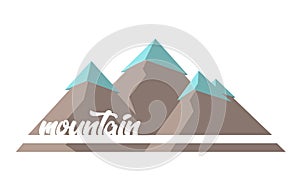 The mountain logo. Stock vector.