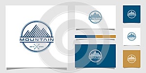 Mountain logo vector design emblem
