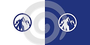Mountain logo vector design emblem