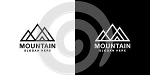 Mountain logo vector design emblem