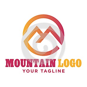 Mountain logo vector design template basic RGB