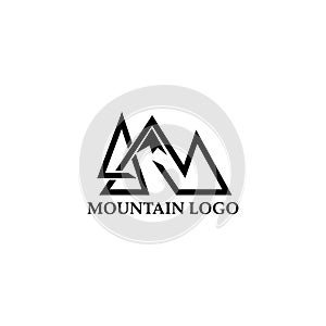 Mountain logo vector illustration concept, icon, element, and template for business