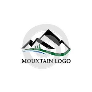 Mountain logo vector illustration concept, icon, element, and template for business