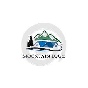 Mountain logo vector illustration concept, icon, element, and template for business