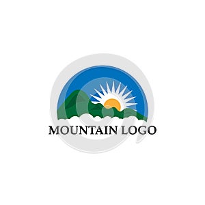 Mountain logo vector illustration concept, icon, element, and template for business