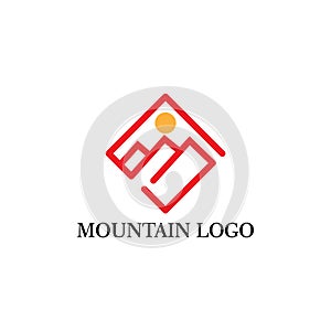 Mountain logo vector illustration concept, icon, element, and template for business